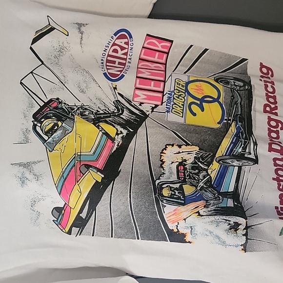 1990s Vintage Med 30th Winston Drag Racing Single Stitch T-Shirt by Top Eliminat - Picture 2 of 7